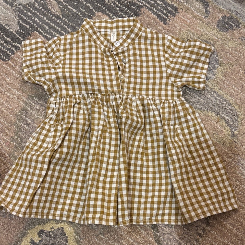 Rylee and Cru Check Cotton Dress